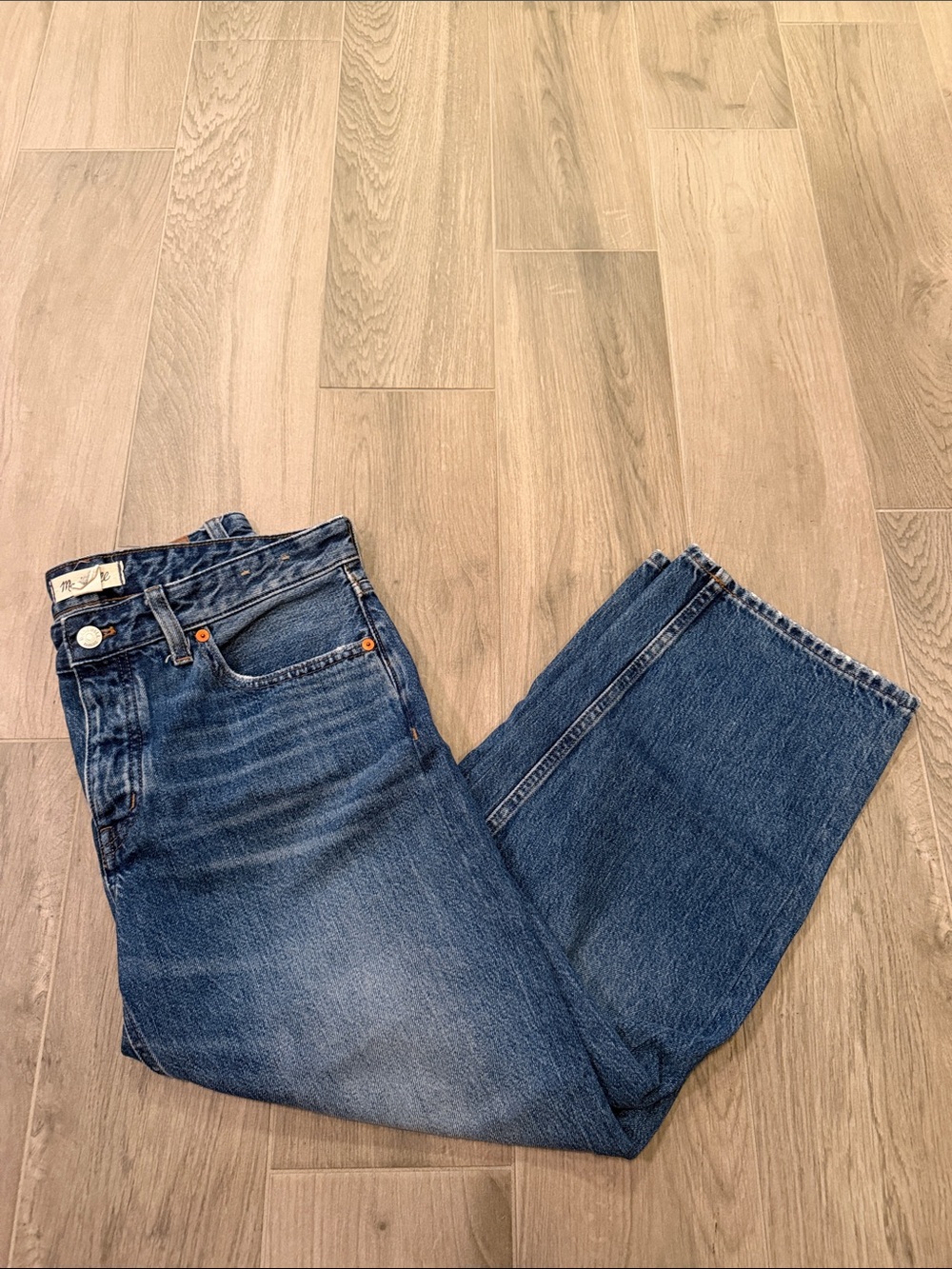Madewell Woman’s Blue Denim Barrel Jeans Size 27p
